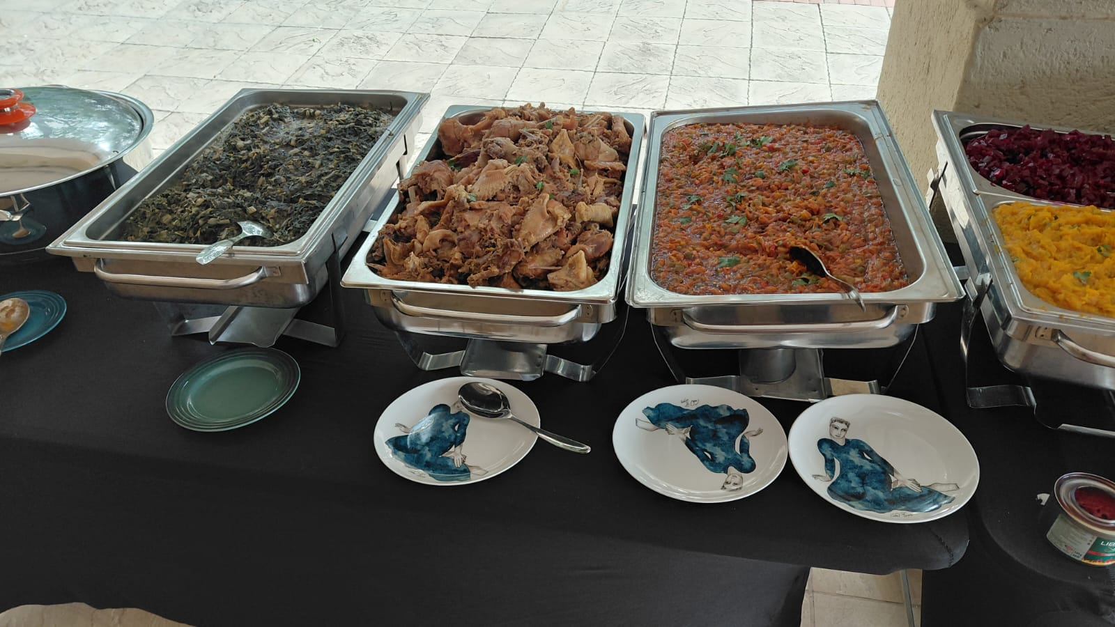 Makoti Spit Braai catering table